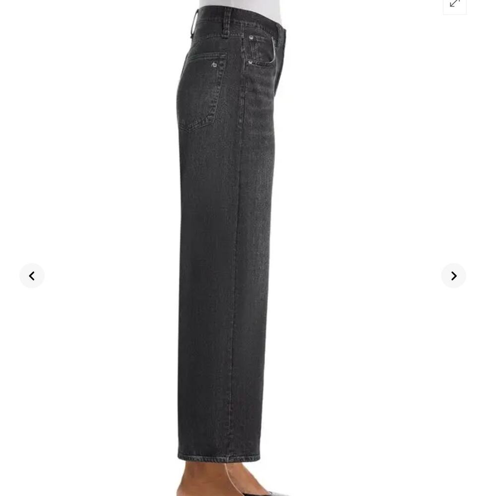 Rag & Bone Miramar Black Terry Andi Wide Leg Pants NWT Size 26 - Picture 3 of 7